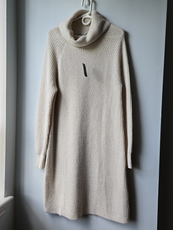 Simons Dresses & Skirts - Contemporain Simons LG Sweater Dress Turtleneck Cowlneck Midi Cozy Contains Wool